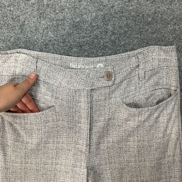 Betabrand Ponte Pant Womens MP Petite Grey White Microstripe Knit Coin Pocket - Picture 4 of 12